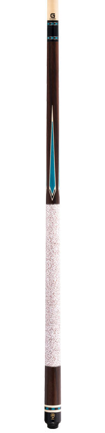 McDermott G Core Series Rosewood with Turquoise Points and Irish Linen Wrap Play Cue