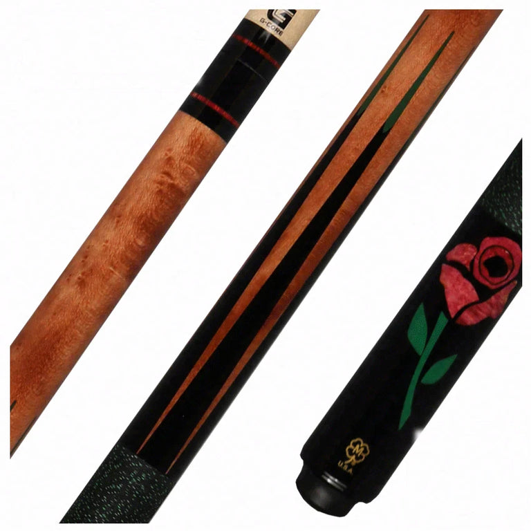 McDermott G Series Light Cherry Stained Maple with Rose Inlays Pool Cue - G435