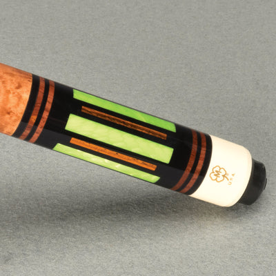 McDermott G Core Series Black Urethane with Juma Gem and Cocobolo Points No Wrap Play Cue w