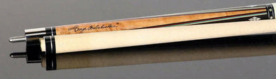 Balabushka GB Series Brown-Stained Birdseye Maple Forearm with 4 Ebony Points and Mother of Pearl Inlays Pool Cue Irish Linen Wrap