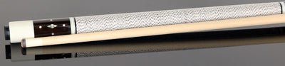 Balabushka GB Series Birdseye Maple Forearm with 4 Ebony Points and Mother of Pearl/White Shell Inays Pool Cue with Irish Linen Wrap