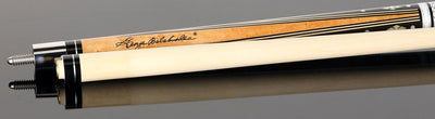 Balabushka GB Series Birdseye Maple Forearm with 4 Ebony Points and Mother of Pearl/White Shell Inays Pool Cue with Irish Linen Wrap