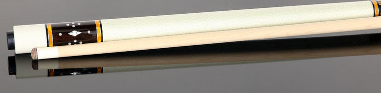 Balabushka GB Series Birseye Maple Forearm with Ebony Points and Bronze Pearlescent Rings Pool Cue with Irish Linen Wrap