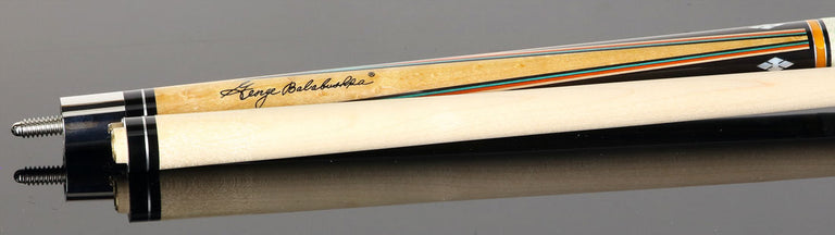 Balabushka GB Series Birseye Maple Forearm with Ebony Points and Bronze Pearlescent Rings Pool Cue with Irish Linen Wrap