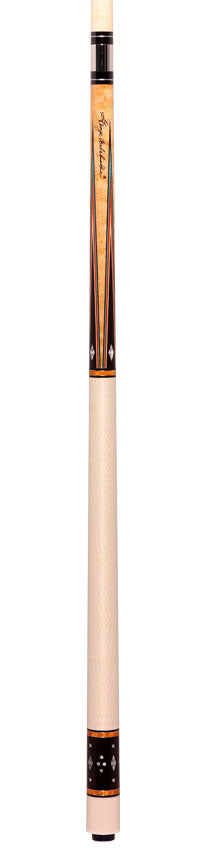 Balabushka GB Series Birseye Maple Forearm with Ebony Points and Bronze Pearlescent Rings Pool Cue with Irish Linen Wrap