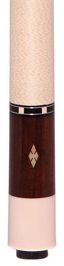 Balabushka Core Series Rosewood Forearm and Buttsleeve with Notched Diamond Inlays Pool Cue with Irish Linen Wrap