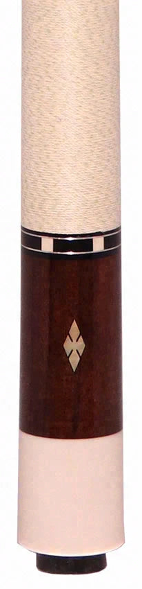 Balabushka Core Series Rosewood Forearm and Buttsleeve with Notched Diamond Inlays Pool Cue with Irish Linen Wrap