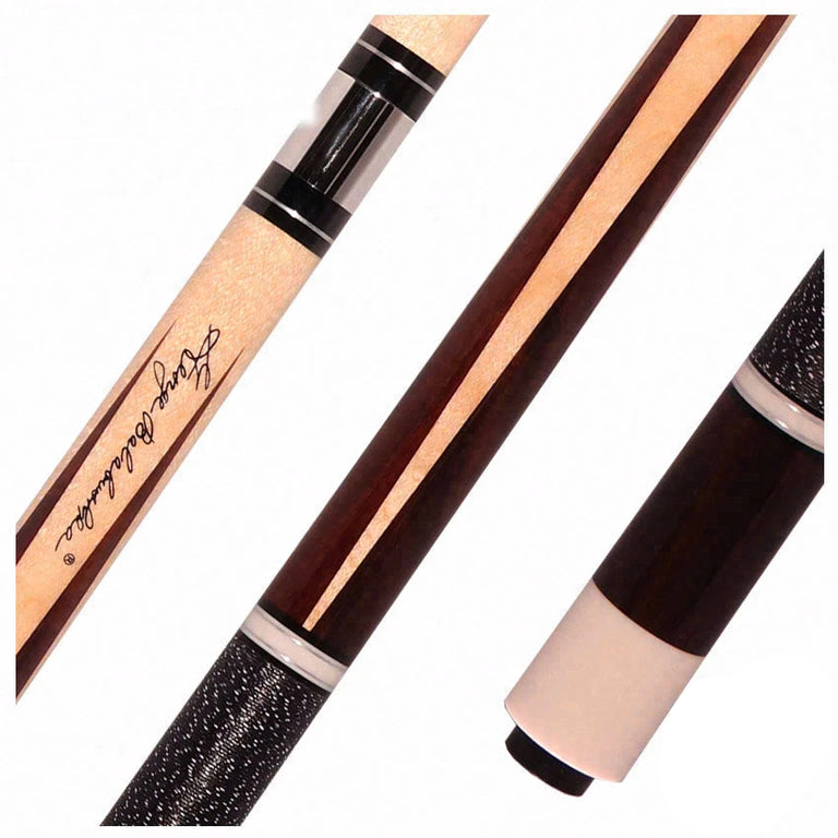 Balabushka Core Series Straight Grain Maple Forearm with 4 Rosewood Points and White Juma Rings Pool Cue with Irish Linen Wrap