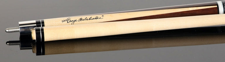 Balabushka Core Series Straight Grain Maple Forearm with 4 Rosewood Points and White Juma Rings Pool Cue with Irish Linen Wrap