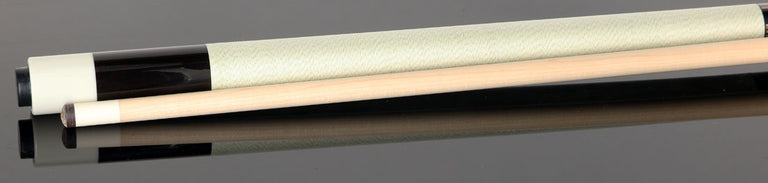 Balabushka GB Series Brown-Stained Birdseye Maple Forearm and Ebony Points and Buttsleeve Pool Cue with Irish Linen Wrap