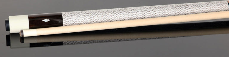 Balabushka GB Series Brown-Stained Birdseye Maple Forearm and Ebony Points with Mother of Pearl Inlays Pool Cue with Irish Linen Wrap