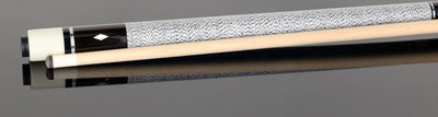 Balabushka GB Series Brown Stained Birdseye Maple  and 8 Ebony Points with Ivorine Inlays Pool Cue with Irish Linen Wrap