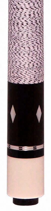 Balabushka GB Series Brown Stained Birdseye Maple  and 8 Ebony Points with Ivorine Inlays Pool Cue with Irish Linen Wrap