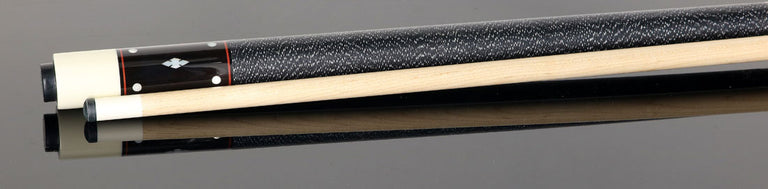 Balabushka GB Series Birdseye Maple Forearm with Ebony Points and Mother of Pearl Notched Diamond Inlays Pool Cue with Irish Linen Wrap