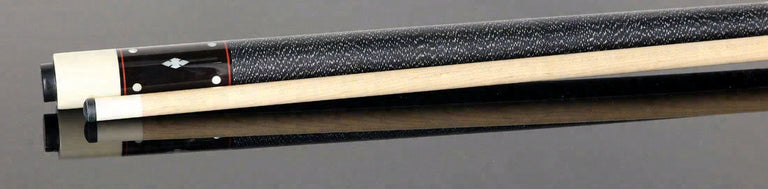 Balabushka GB Series Birdseye Maple Forearm with Ebony Points and Mother of Pearl Notched Diamond Inlays Pool Cue with Irish Linen Wrap