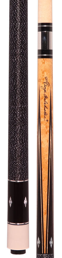 Balabushka GB Series Birdseye Maple Forearm with Ebony Points and with Natural and Ebony Veneers Pool Cue with Irish Linen Wrap