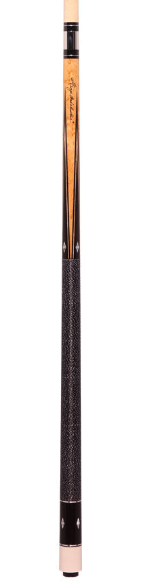 Balabushka GB Series Birdseye Maple Forearm with Ebony Points and with Natural and Ebony Veneers Pool Cue with Irish Linen Wrap