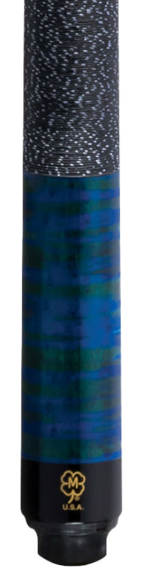 McDermott GS Series Double Washed Blue/Green Birdseye Maple Play Cue with Irish Line Wrap