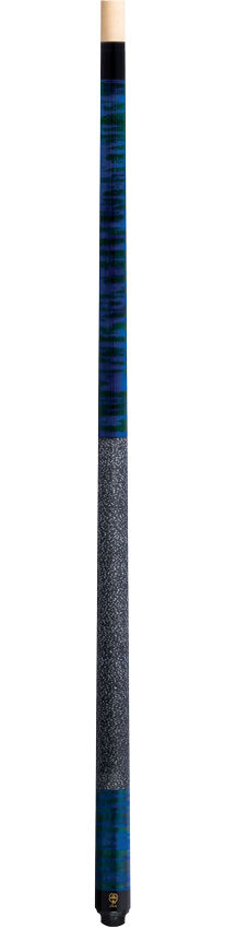 McDermott GS Series Double Washed Blue/Green Birdseye Maple Play Cue with Irish Line Wrap