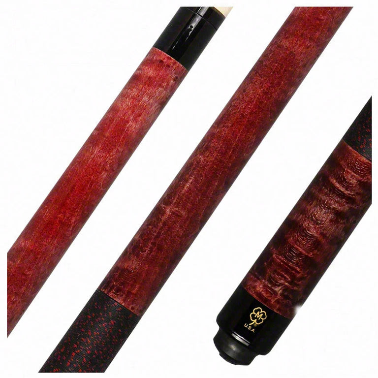 McDermott GS Series Double Washed Gray and Red Stained Birdseye Maple Pool Cue - GS09