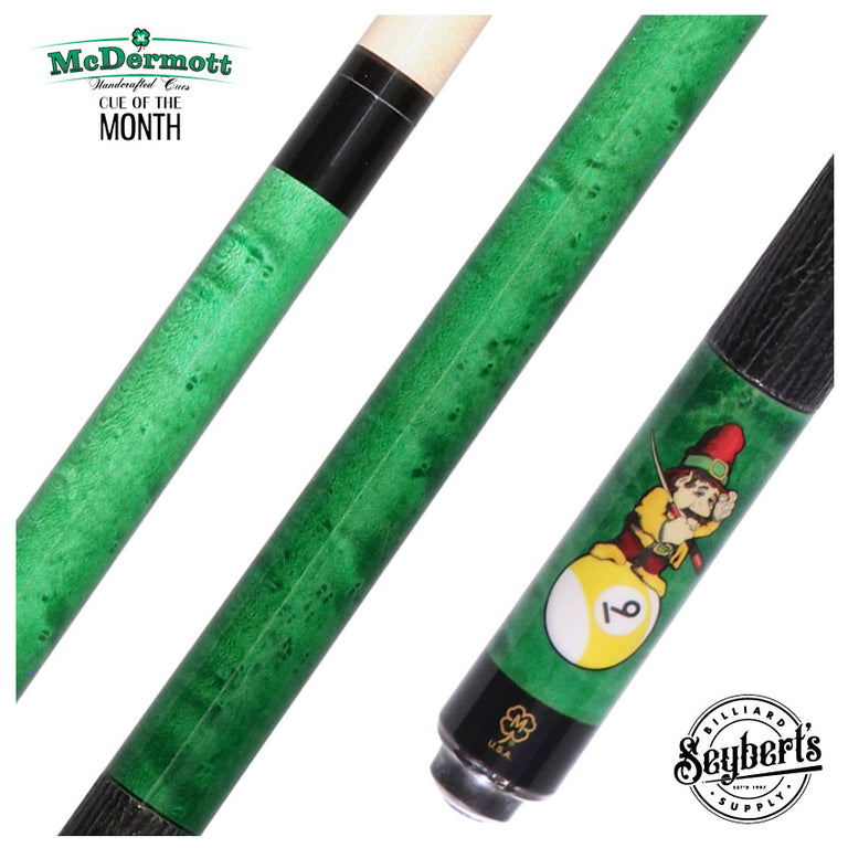 McDermott Emerald Stained Maple Cue of the Month with Standard Maple Shaft