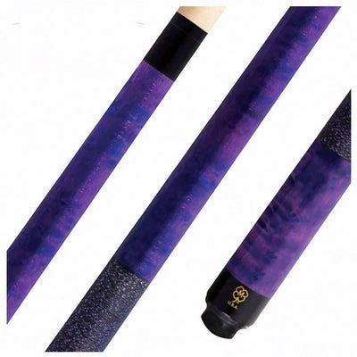 McDermott GS Series Double Washed Purple/Blue Birdseye Maple Play Cue with Irish Linen Wrap