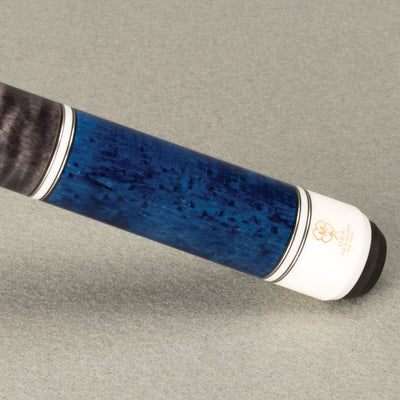 McDermott H Series Blue Stained Maple with Gray-Stained Maple Wrap Section Pool Cue