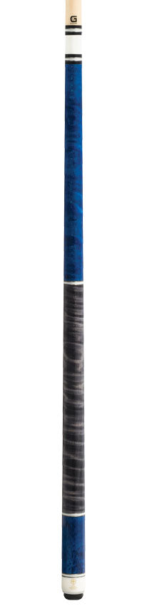 McDermott H Series Blue Stained Maple with Gray-Stained Maple Wrap Section Pool Cue