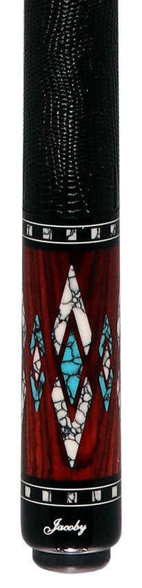 Jacoby HBV2 Series Maple and Cocobolo with White Buffalo Turquoise and Turquoise Inlays Pool Cue