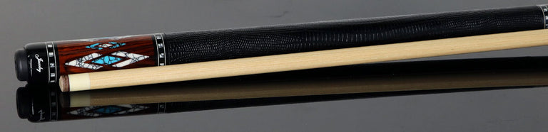 Jacoby HBV2 Series Maple and Cocobolo with White Buffalo Turquoise and Turquoise Inlays Pool Cue