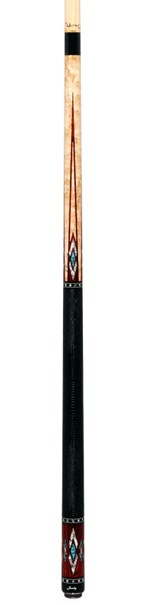 Jacoby HBV2 Series Maple and Cocobolo with White Buffalo Turquoise and Turquoise Inlays Pool Cue