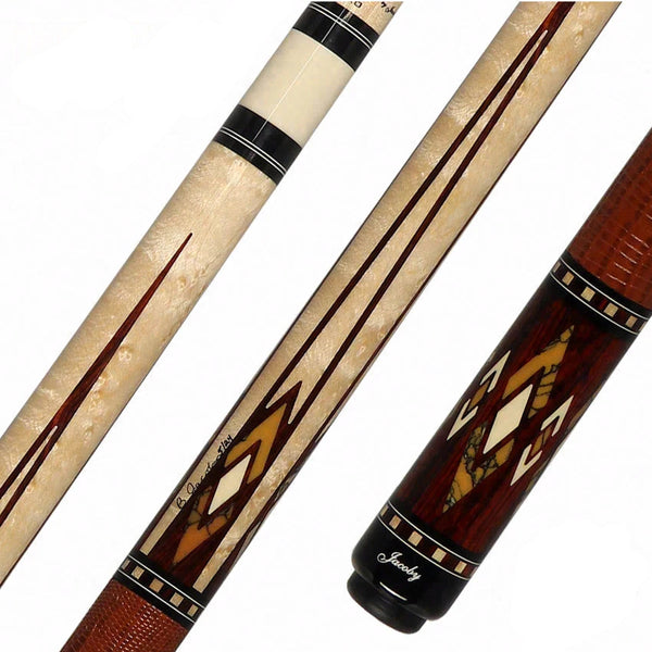 Jacoby Custom Pool Cue | HB4J Cocobolo Brown Leather Wrap