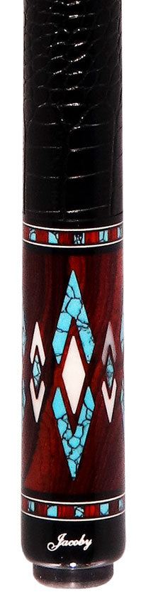 Jacoby Birdseye Maple Turquoise Cue - HB4T
