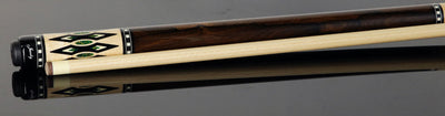 Jacoby HBV2 Series Birdseye Maple with Arizona Jade Inlays and Ziricote Wrap Pool Cue