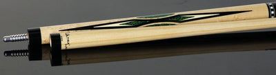 Jacoby HBV2 Series Birdseye Maple with Arizona Jade Inlays and Ziricote Wrap Pool Cue
