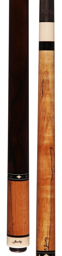 Jacoby Heritage Collection Spalted Maple Forearm with Ziricote No Wrap Pool Cue