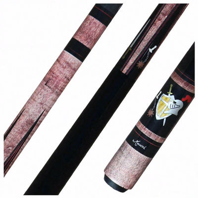 Meucci Hall Of Fame Medieval Burgundy Stained Pool Cue with Carbon Shaft - HOF07BURC