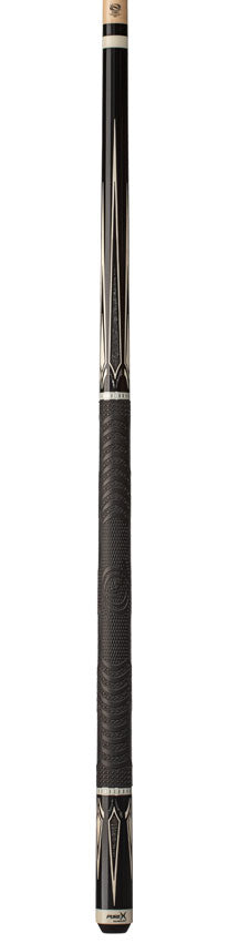 Pure X Black with Silver Crush Graphic Pool Cue with MZ Sport Grip