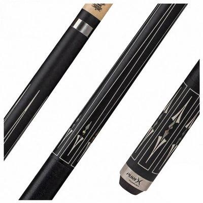 Pure X Matte Black with Mother-of-Pearl Graphic Pool Cue with MZ Sport Grip Wrap