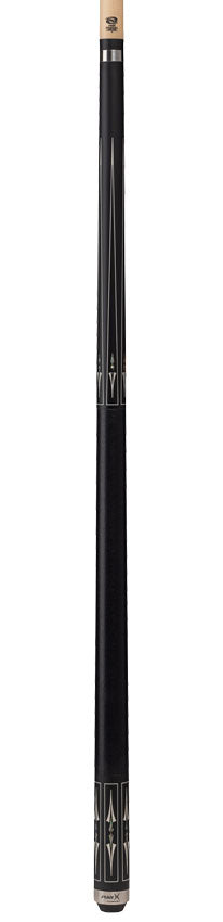 Pure X Matte Black with Mother-of-Pearl Graphic Pool Cue with MZ Sport Grip Wrap