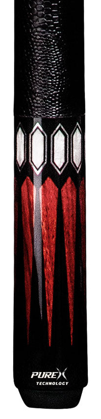 Pure X Black and Cocobolo Graphic Pool Cue with Black Lizard Wrap