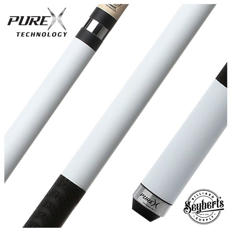 Pure X Matte White Pool Cue with MZ Sport Grip Wrap