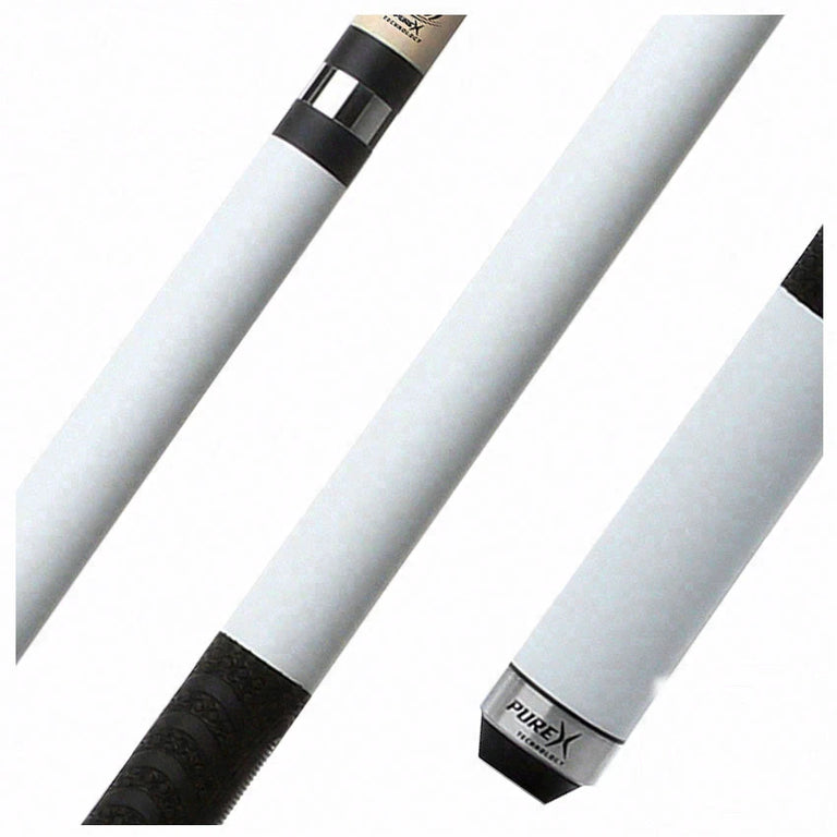 Pure X Matte White Pool Cue with MZ Sport Grip Wrap