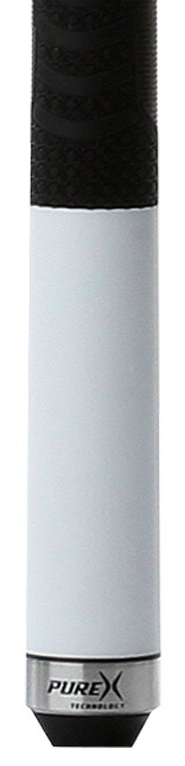 Pure X Matte White Pool Cue with MZ Sport Grip Wrap - Seybert's