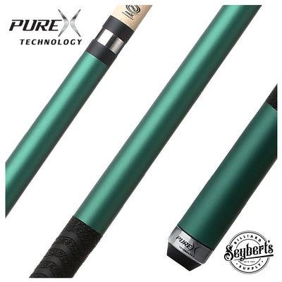 Pure X Matte Emerald Green Pool Cue with MZ Sport Grip Wrap