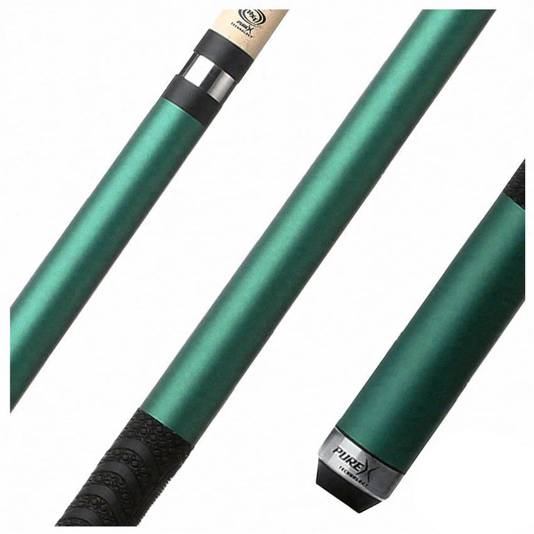 Pure X Matte Emerald Green Pool Cue with MZ Sport Grip Wrap