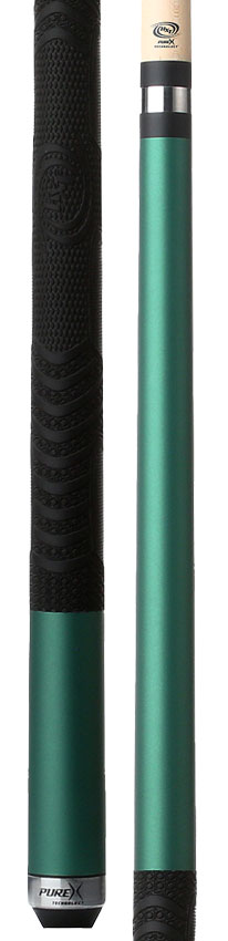 Pure X Matte Emerald Green Pool Cue with MZ Sport Grip Wrap