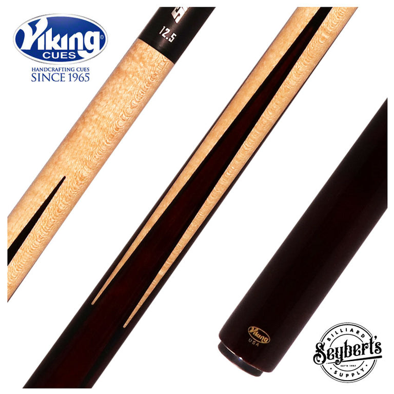 Viking Impero Series Coffee-Stained Maple with 4 Birdseye Maple Inlaid Points Play Cue with 12.5mm Siege Carbon Fiber Shaft