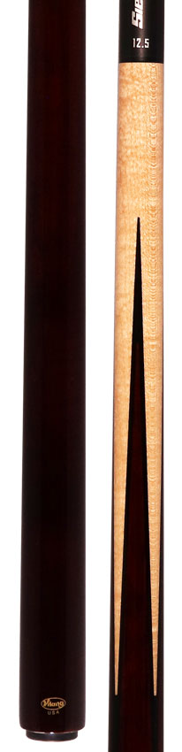 Viking Impero Series Coffee-Stained Maple with 4 Birdseye Maple Inlaid Points Play Cue with 12.5mm Siege Carbon Fiber Shaft