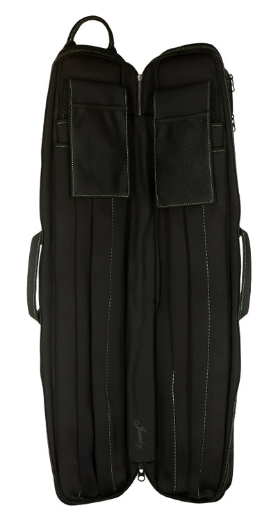 Jacoby Silver Fox Butterfly 2.0 Green 4x8 Soft Pool Cue Case - JCSFB4X8GRN